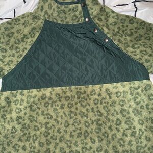 Green Leopard Print Women's Top